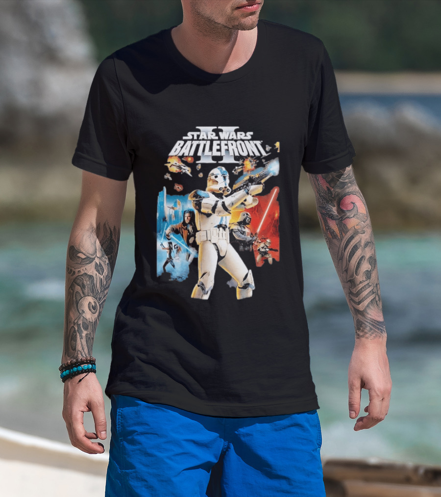 Star Wars Battlefront II Clone Trooper Jedi Action Adventure T-Shirt