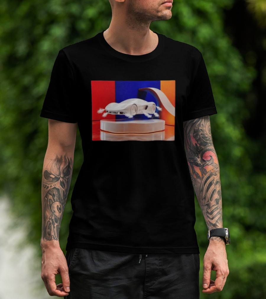 Tesla Roadster Flying Car Concept Futuristic Design With Dynamic T-Shirt