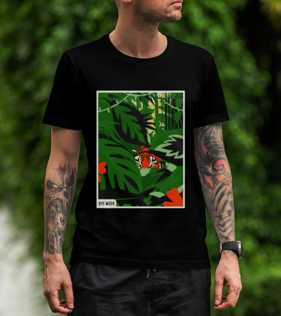 Tiger Bye Week Jungle Football Wildlife Adventure T-Shirt