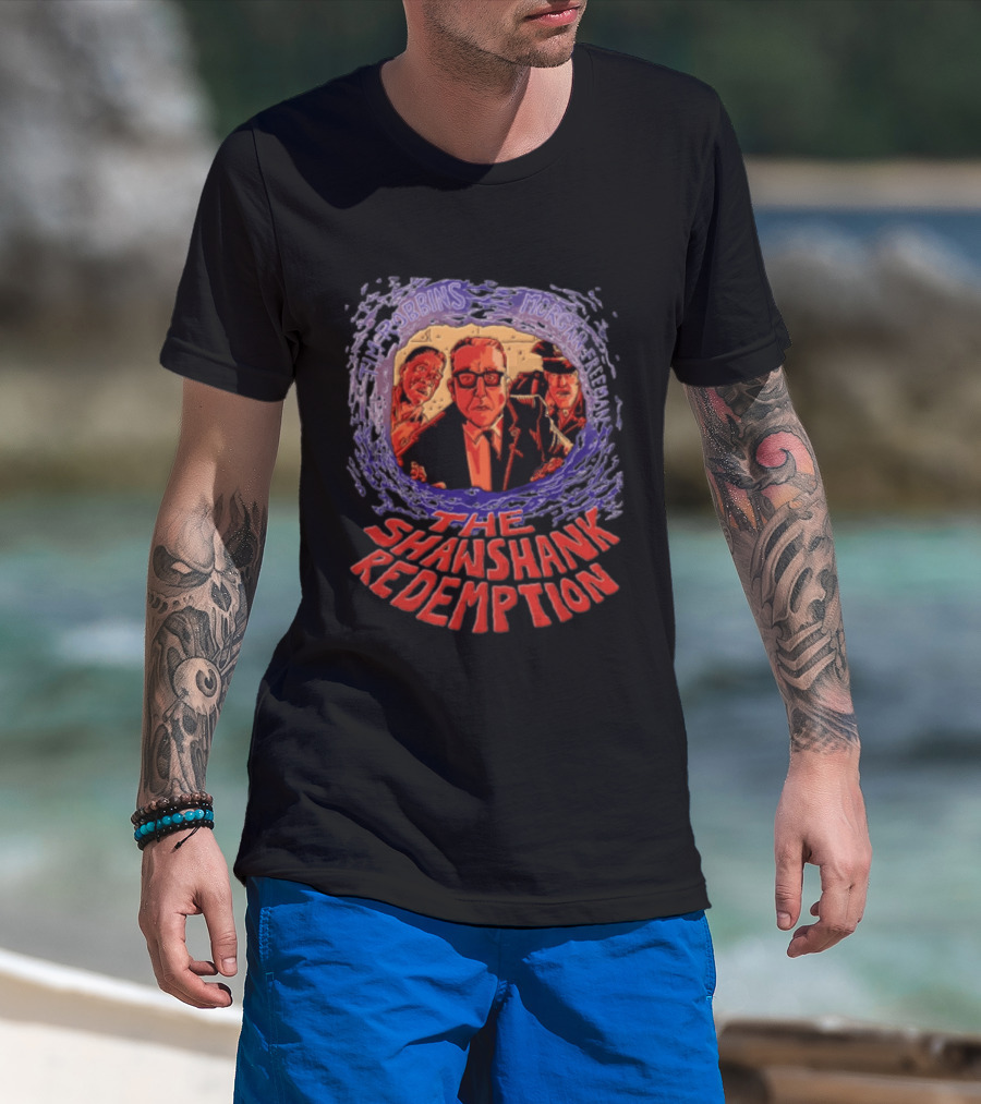 Tim Robbins Morgan Freeman The Shawshank Redemption Christmas Three Men Looking T-Shirt
