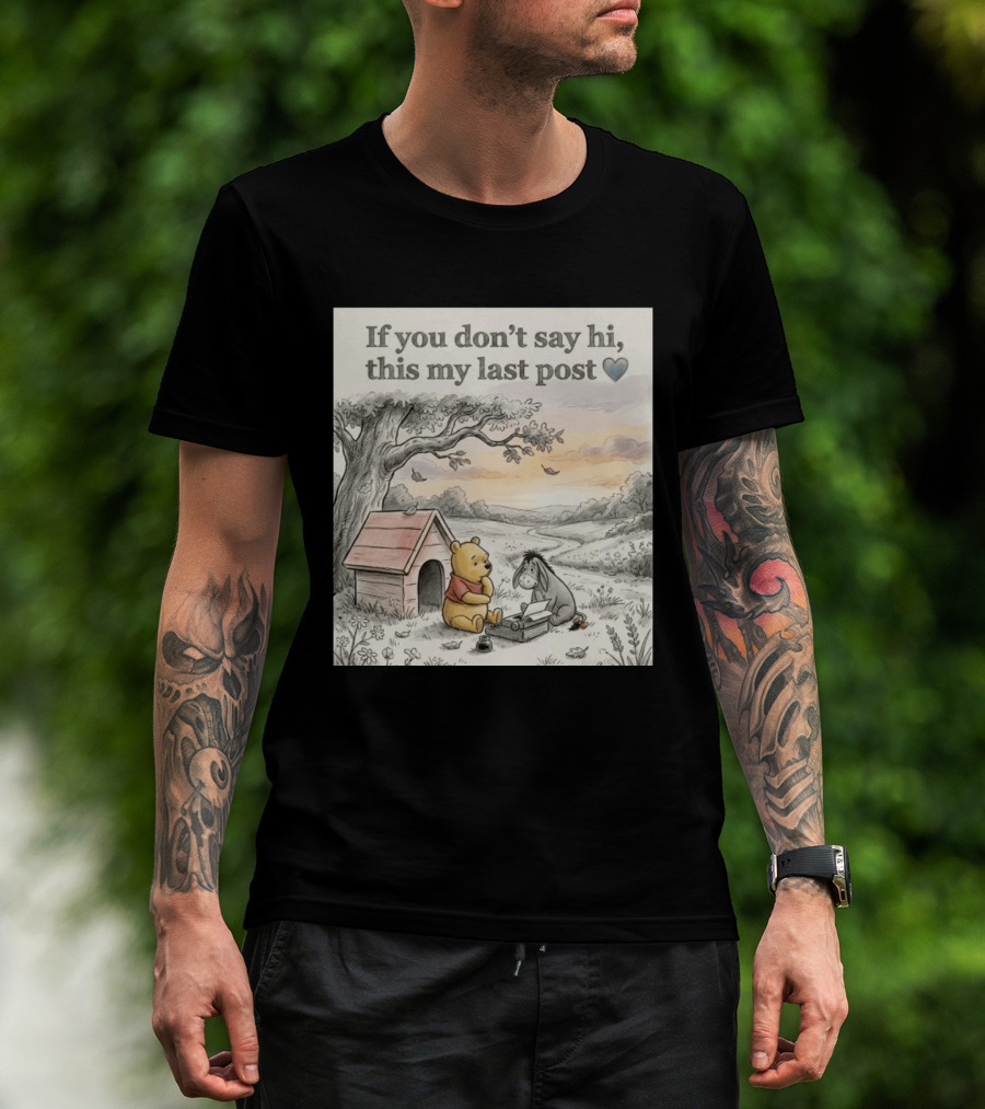 Eeyore Winnie The Pooh If You Don't Say Hi This My Last Post T-Shirt