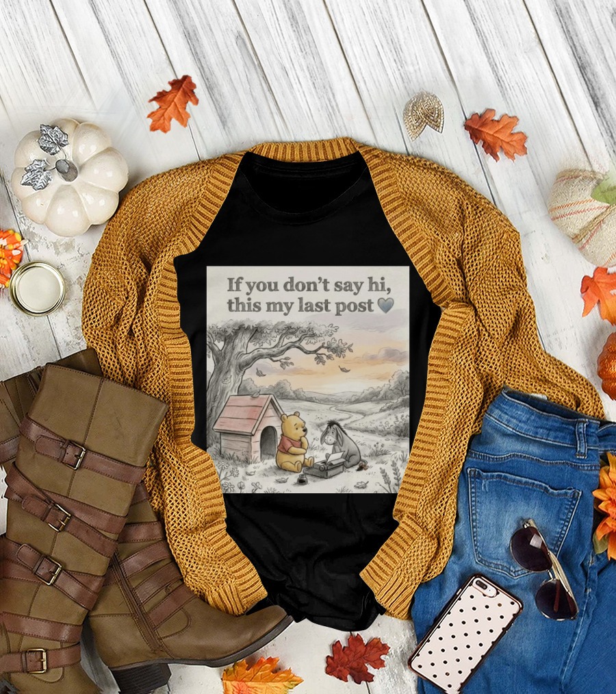 Eeyore Winnie The Pooh If You Don't Say Hi This My Last Post T-Shirt