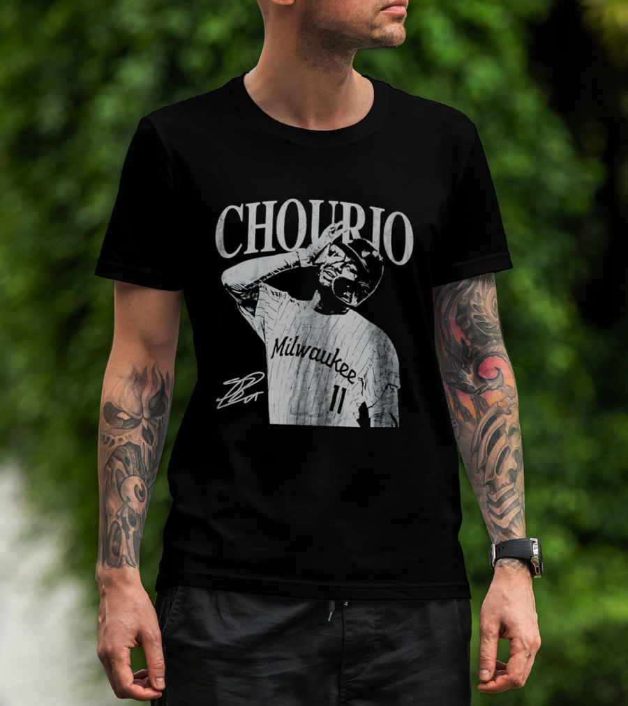 Jackson Chourio Milwaukee 11 Chourio Distressed T-Shirt