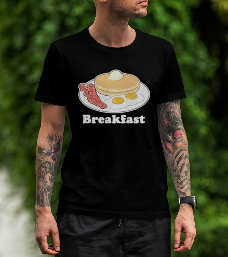 Breakfast Pancakes Eggs And Bacon Plate T-Shirt