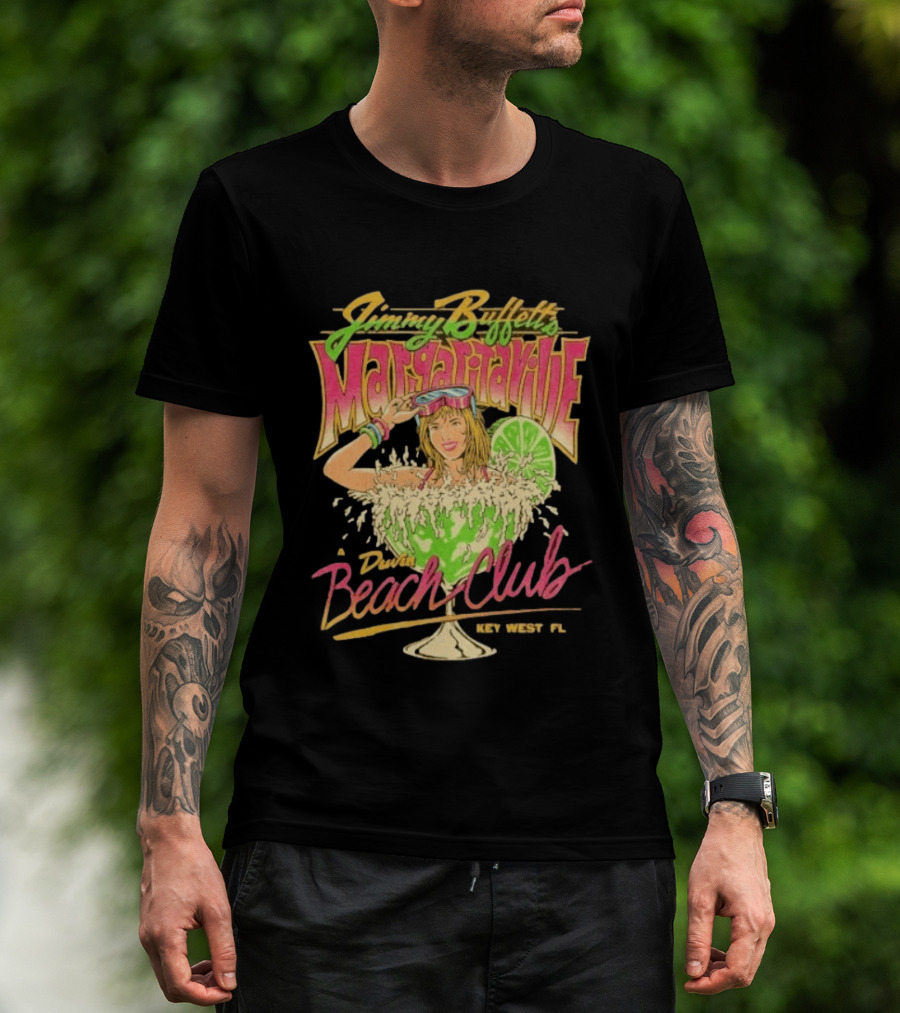 Jimmy Buffett Margaritaville Duvin Beach Club Key West FL Retro Vibes T-Shirt