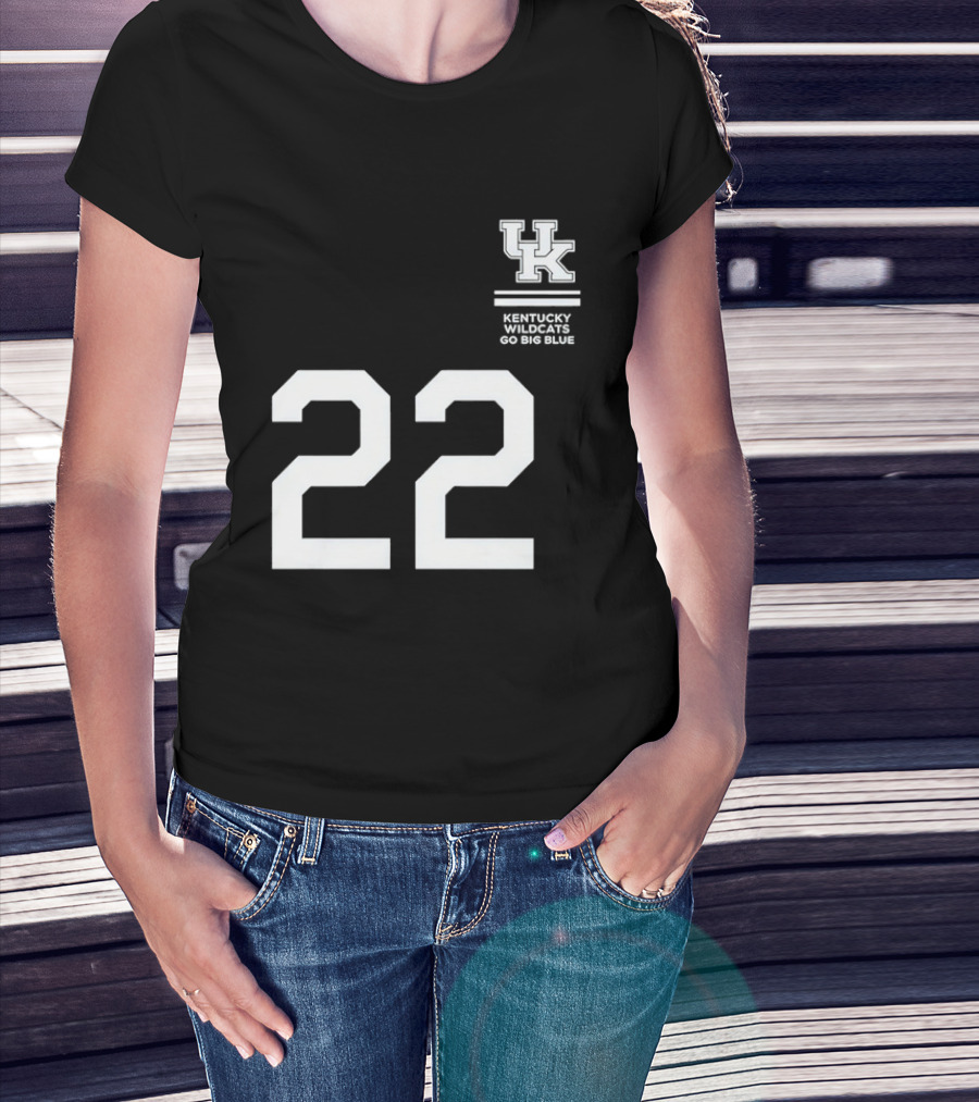 Kentucky Wildcats Milan Momcilovic Number 22 Go Big Blue T-Shirt