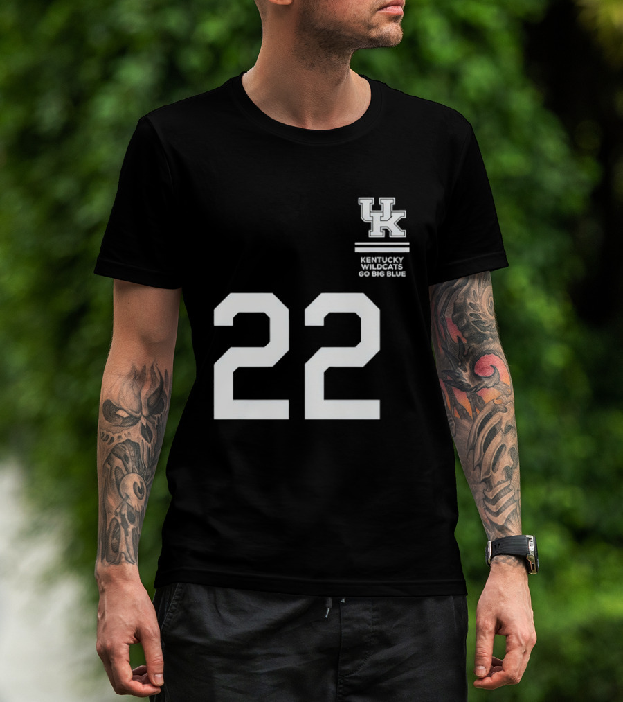 Kentucky Wildcats Milan Momcilovic Number 22 Go Big Blue T-Shirt
