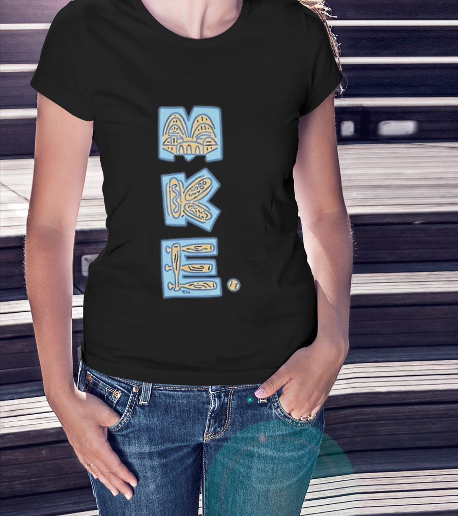 Milwaukee MKE Hot Dog Baseball Wisconsin Stadium T-Shirt