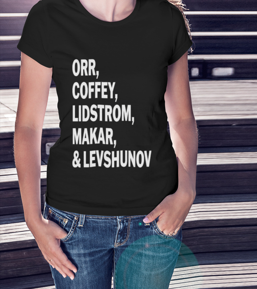 Orr Coffey Lidstrom Makar Levshunov Chicago Blackhawks T-Shirt