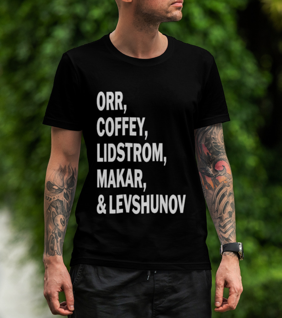 Orr Coffey Lidstrom Makar Levshunov Chicago Blackhawks T-Shirt