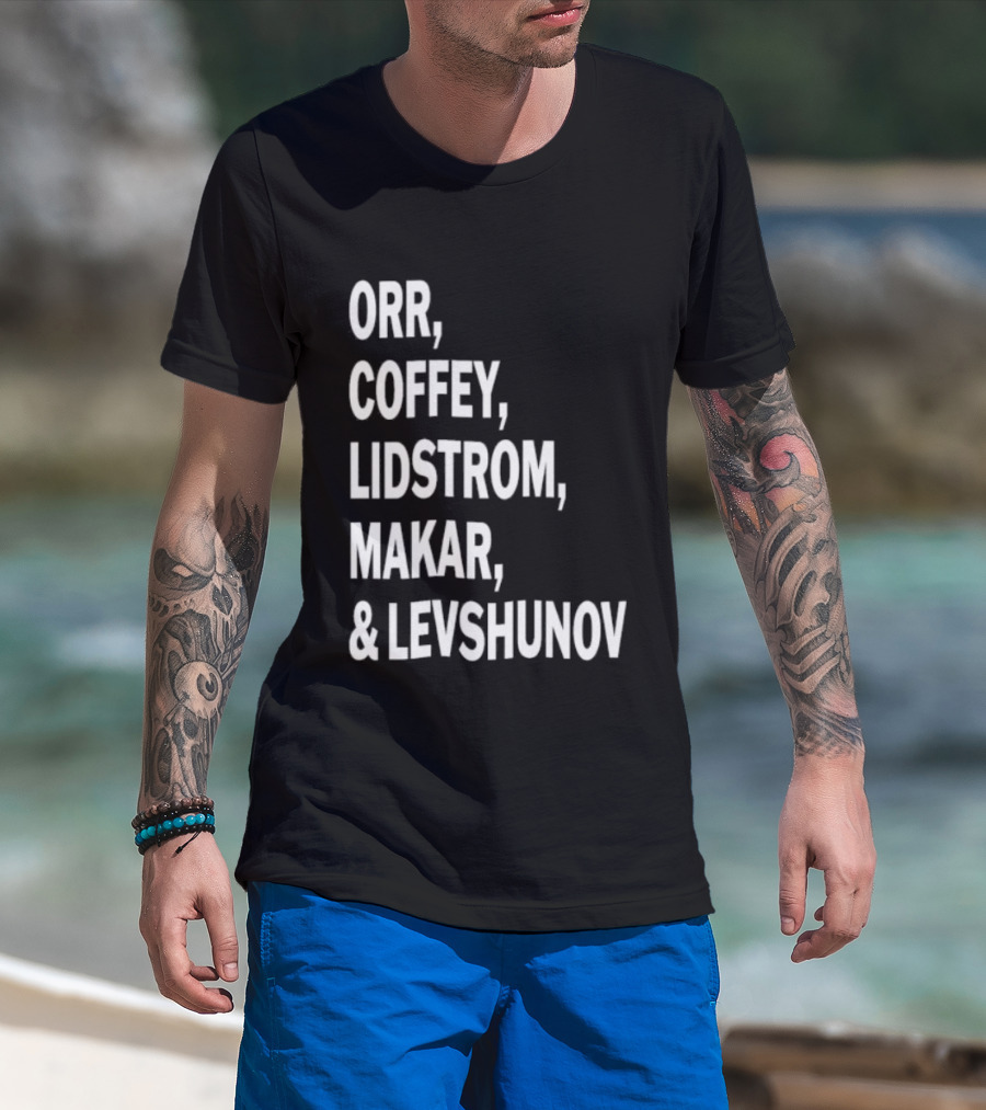 Orr Coffey Lidstrom Makar Levshunov Chicago Blackhawks T-Shirt