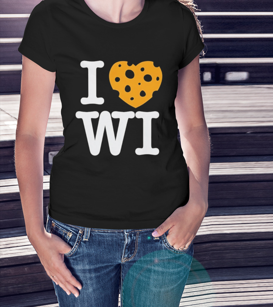 I Love WI Cheesehead Wisconsin Dairy State T-Shirt