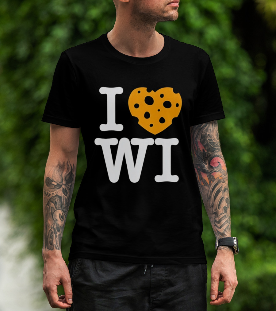 I Love WI Cheesehead Wisconsin Dairy State T-Shirt