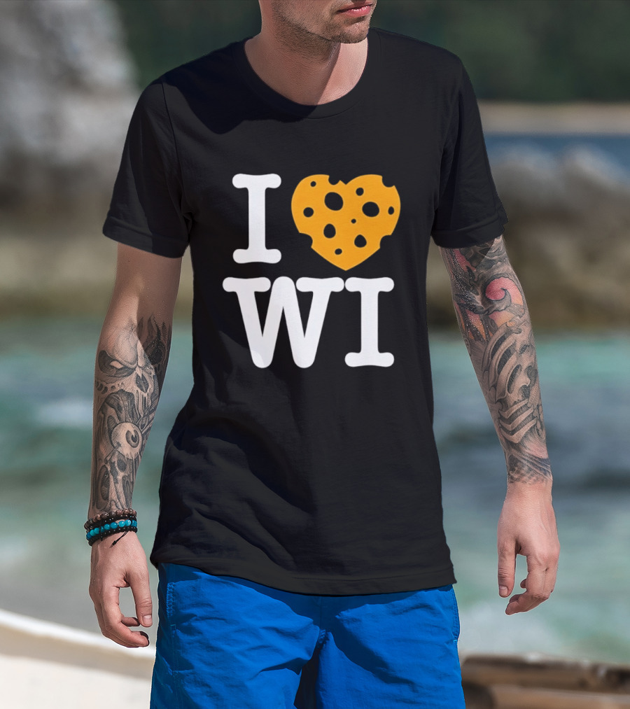 I Love WI Cheesehead Wisconsin Dairy State T-Shirt
