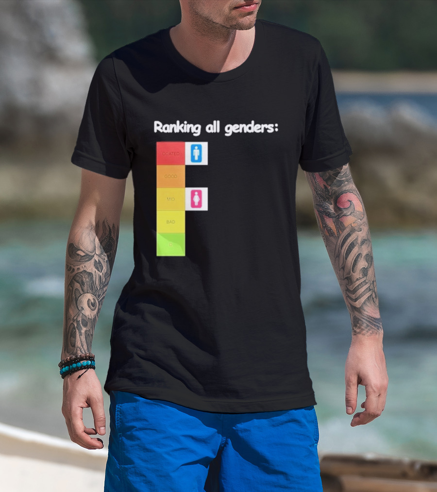 Ranking All Genders Tier List Meme Coated Good Mid Ok D T-Shirt