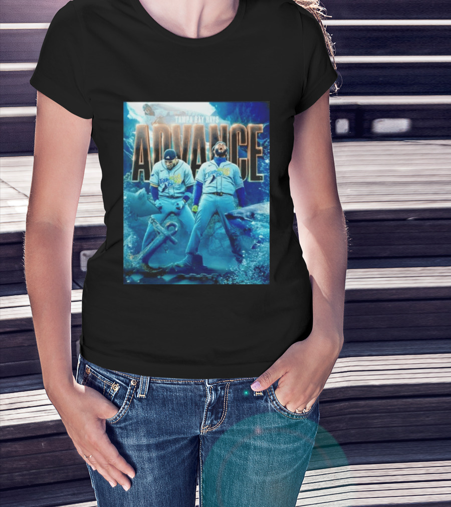 Tampa Bay Rays Advance Team MLB Baseball Victory Celebration Ocean T-Shirt