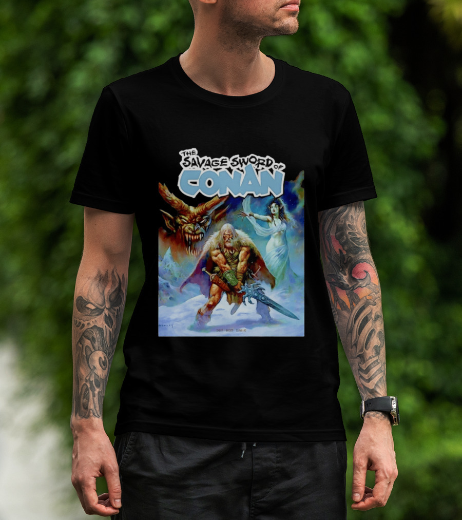 Savage Sword Of Conan Featuring Sharp Arcudi Carvalho Fantasy T-Shirt