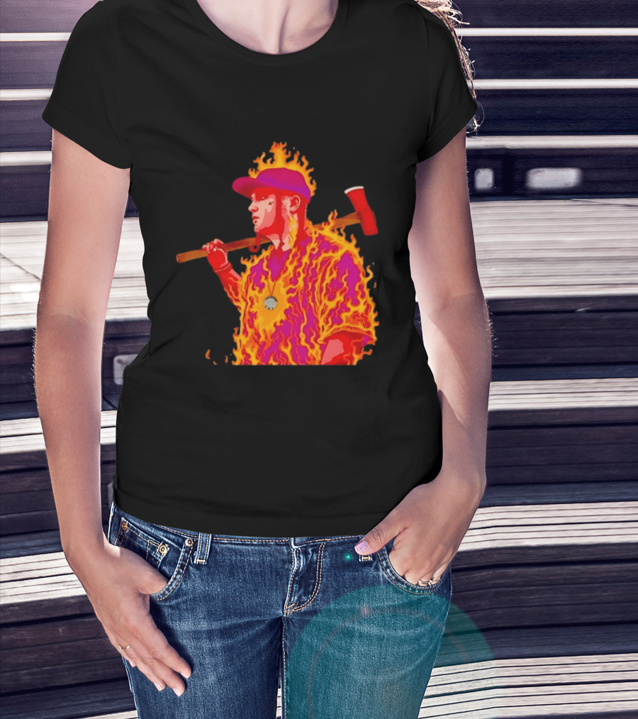 Trippie Redd Flaming Axe Fiery Rap T-Shirt