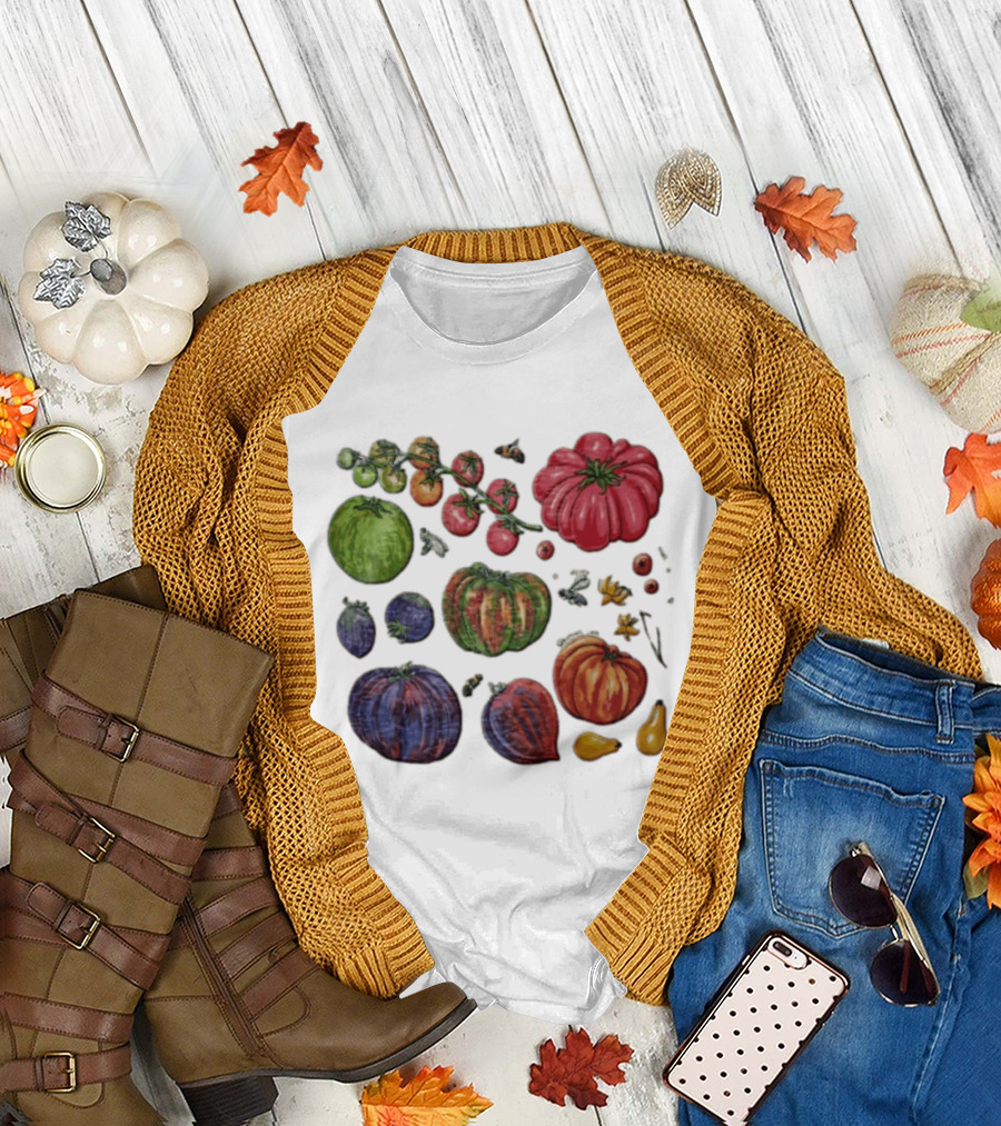 Claire Baldwin Liberty Heirloom Tomatoes Variety T-Shirt
