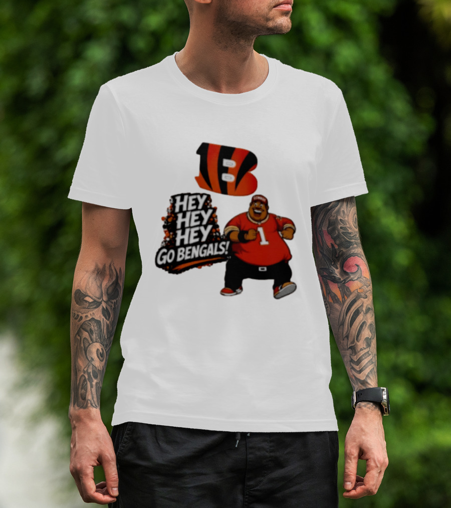 Ja Marr Chase Fat Albert Cincinnati Bengals Hey Hey Hey Go Bengals T-Shirt