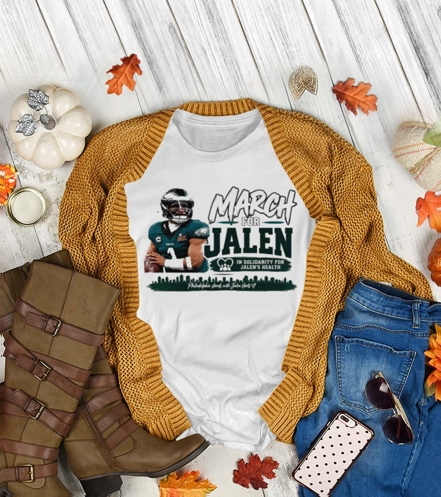 March For Jalen Hurts Philadelphia Football Quarterback Signature Series T-Shirt
