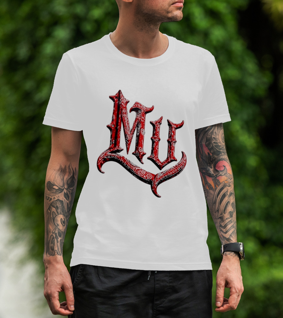 MU XXX Red Bandana Pattern Marinated Urbans T-Shirt