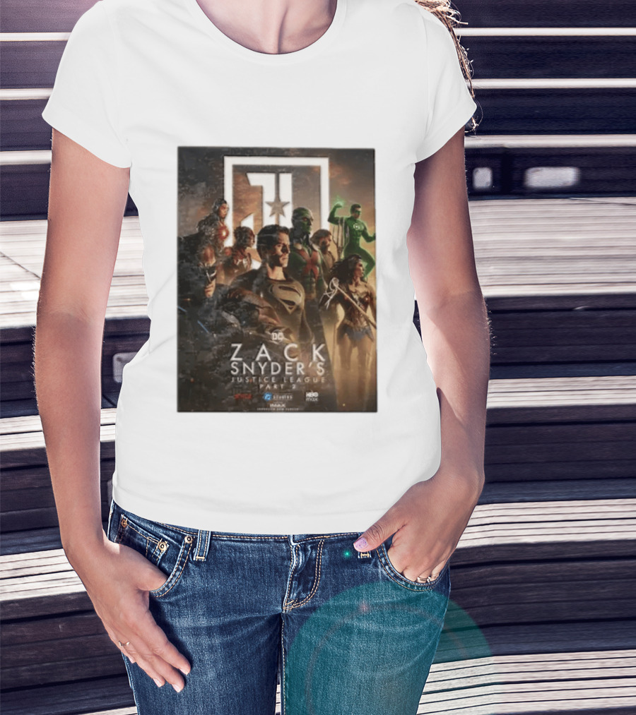 Zack Snyder's Justice League Part 2 DC Superheroes Movie Featuring Hero Lineup T-Shirt
