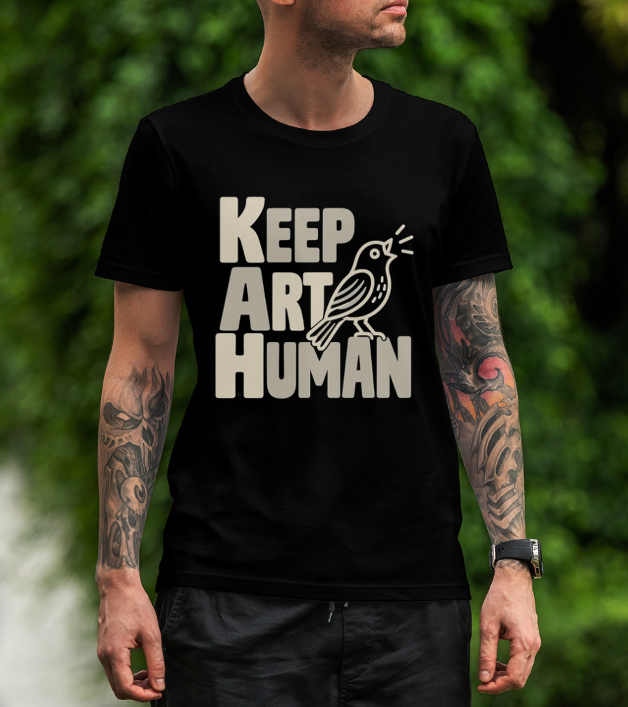 Keep Art Human Bird T-Shirt