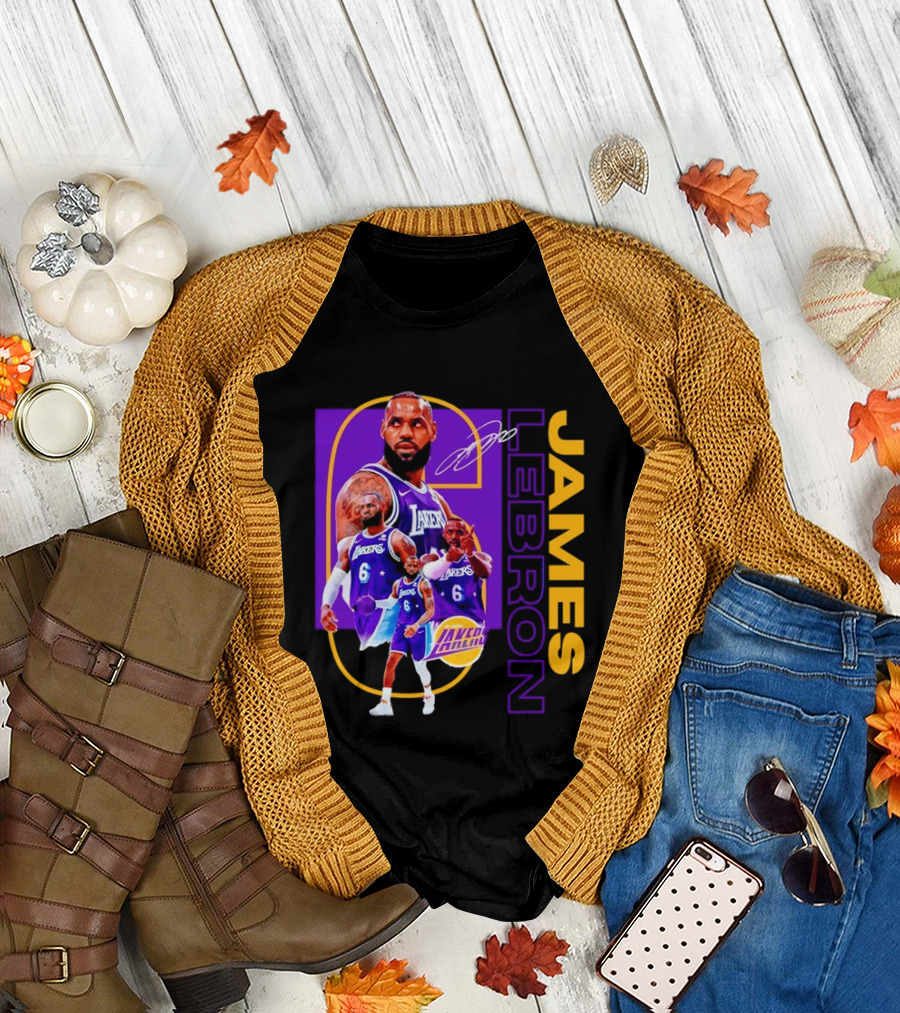 LeBron James Los Angeles Lakers 6 NBA Basketball T-Shirt