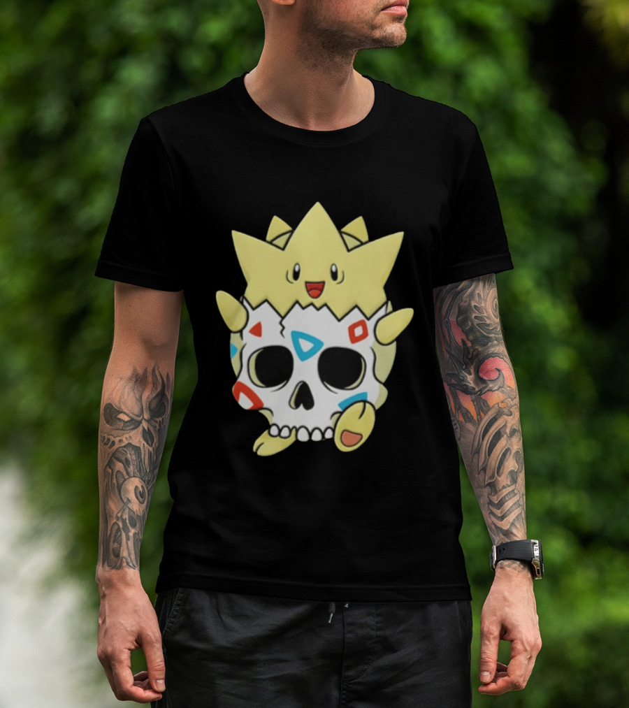 Togepi Skull Fusion Pokemon Anime Gaming Fan T-Shirt