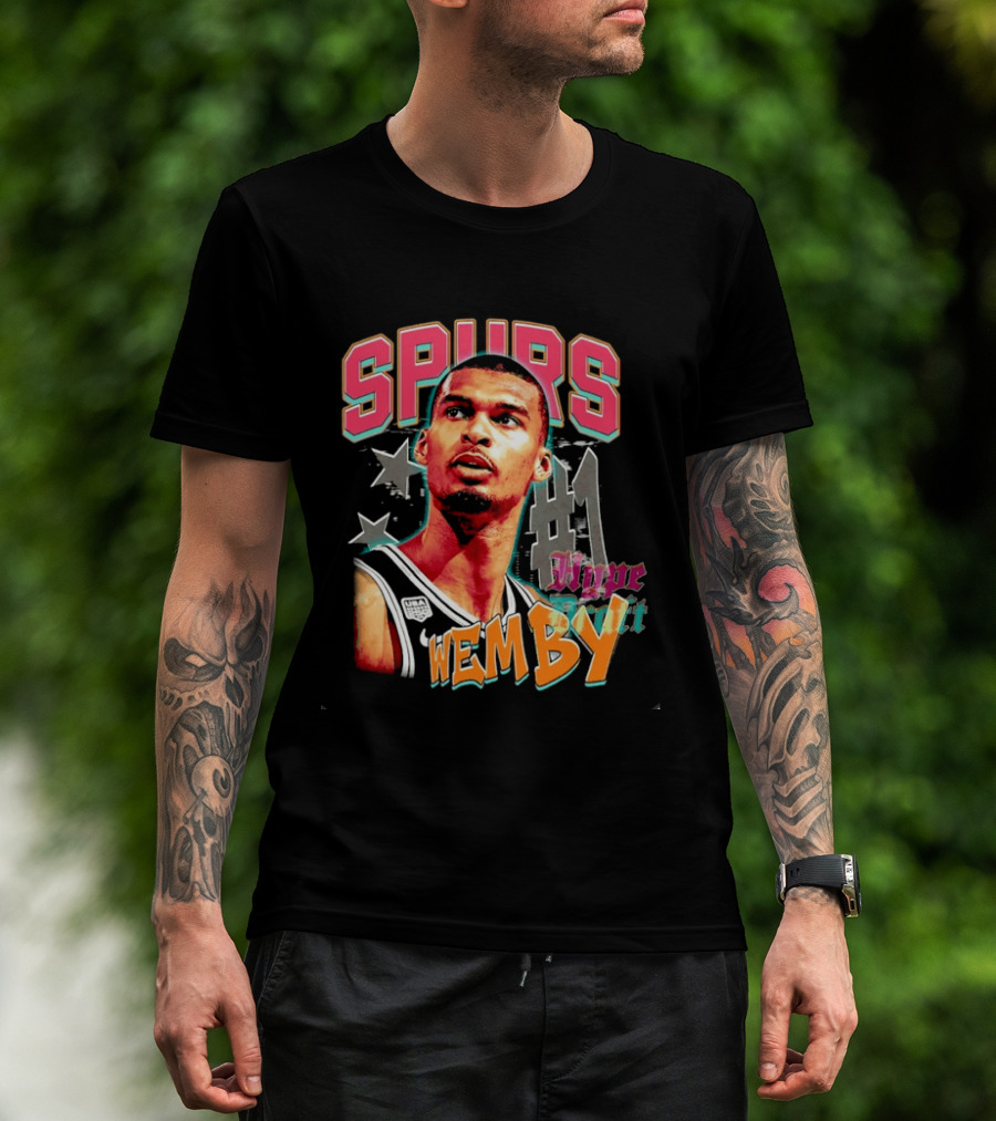 Spurs Wemby No 1 Hype Draft T-Shirt