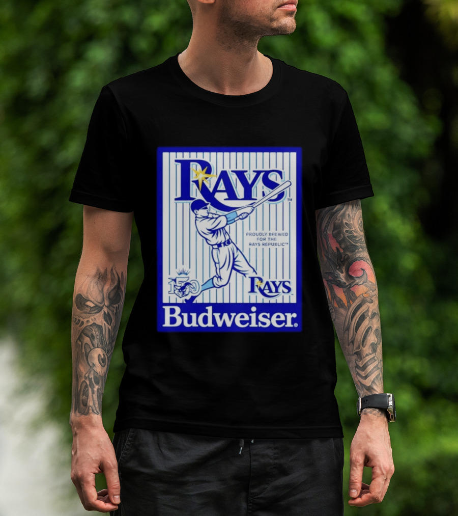 Rays Budweiser Proudly Brewed For The Rays Republic 150 Baseball Celebration T-Shirt