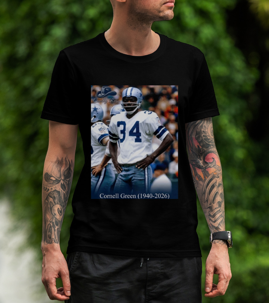 Cowboy Regs Cornell Green 1940 2026 Dallas Football Legend T-Shirt