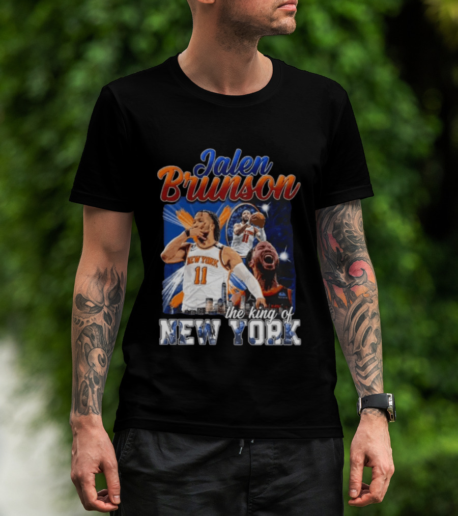 Jalen Brunson New York Knicks The King Of New York Basketball 11 T-Shirt