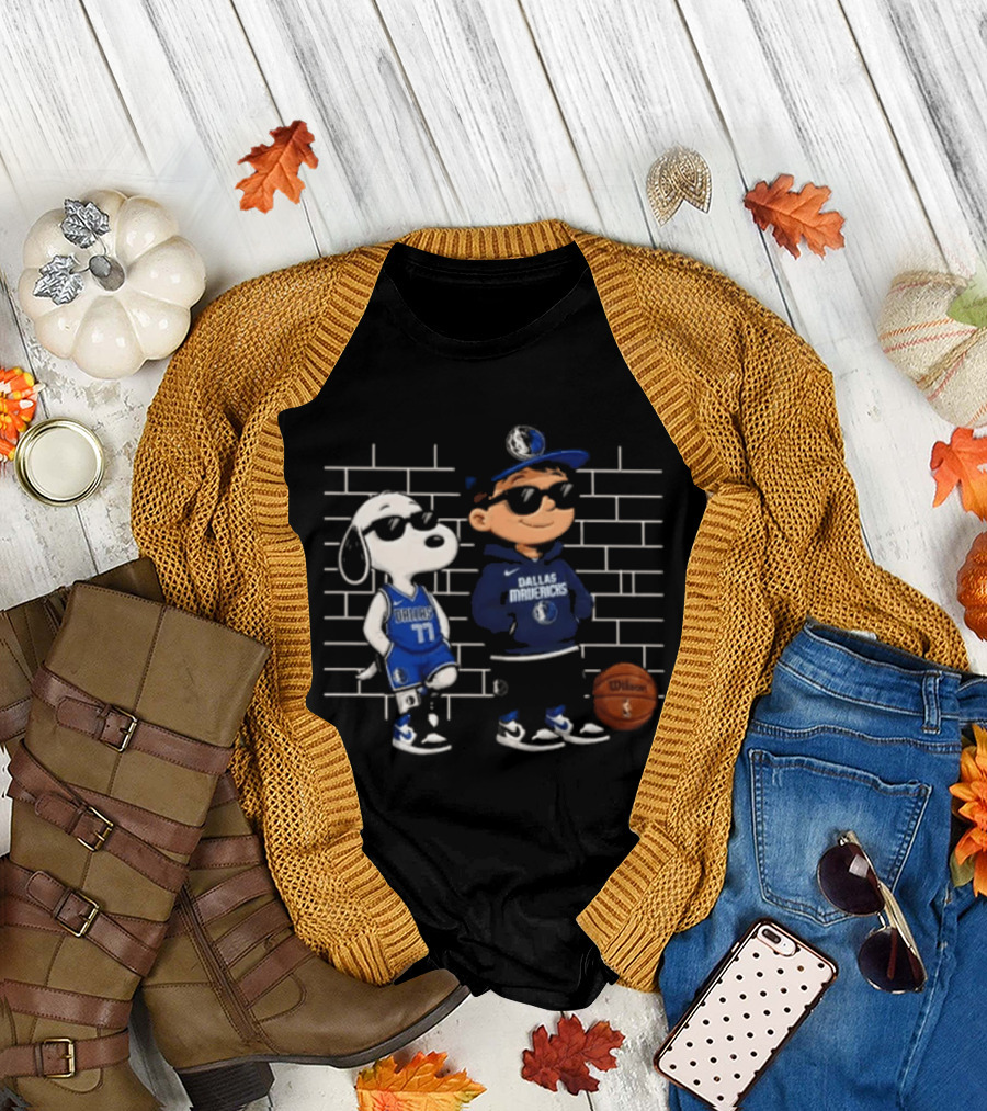 Snoopy Luka Dončić Dallas Mavericks Basketball Fan T-Shirt