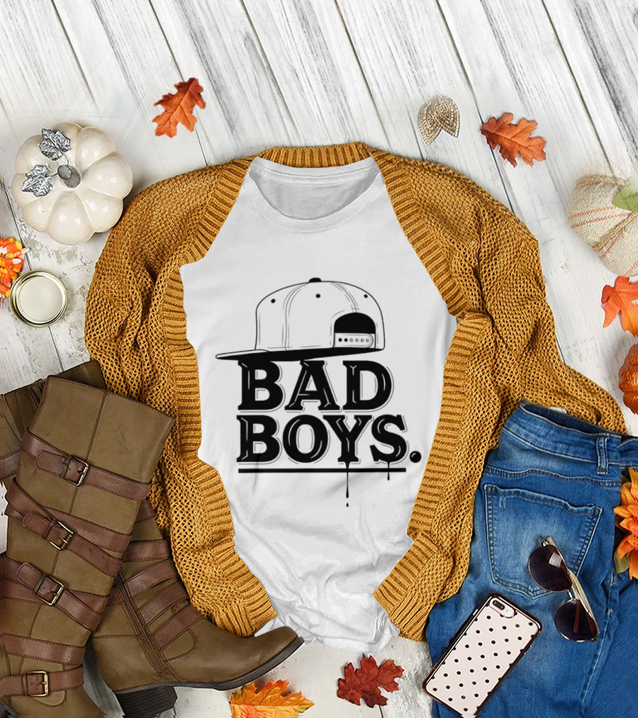 Bad Boys Hat Parental Advisory Explicit Content T-Shirt