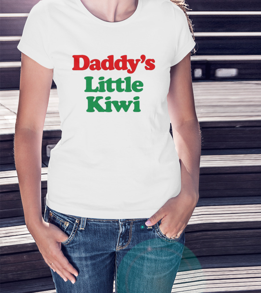 Daddy's Little Kiwi Fun Red And Green T-Shirt