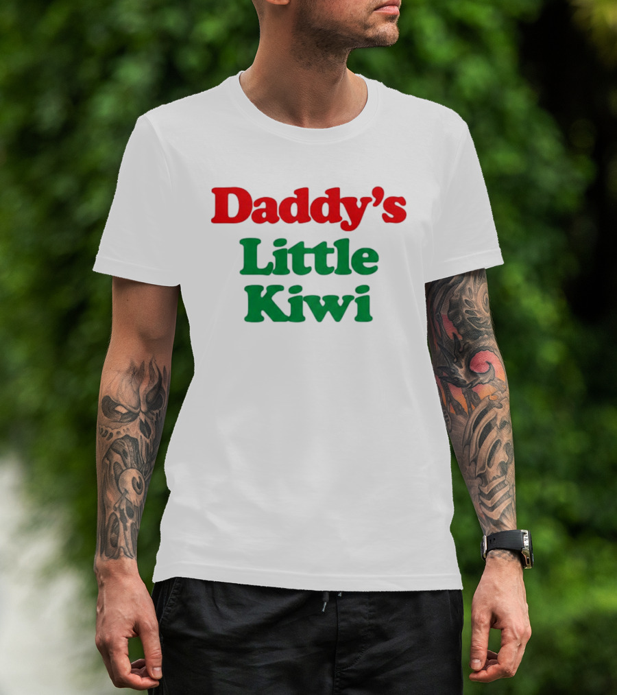 Daddy's Little Kiwi Fun Red And Green T-Shirt