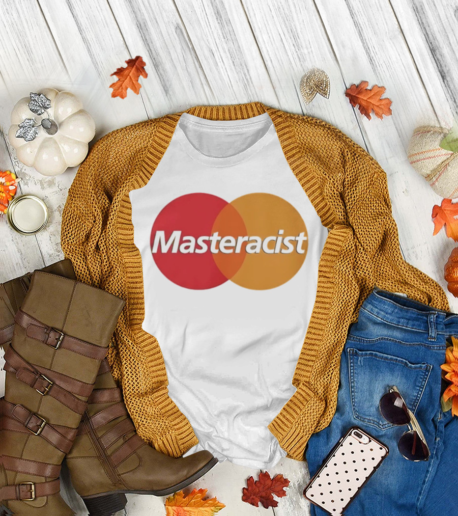 Masteracist Parody Branding With Overlapping Red And Orange Circles T-Shirt