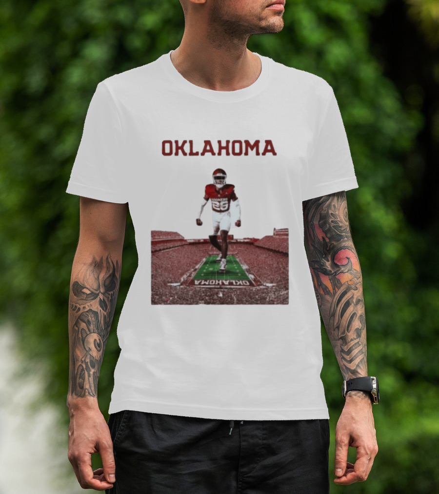 Oklahoma Sooners 2026 Football Media Guide No 26 Stadium Run T-Shirt