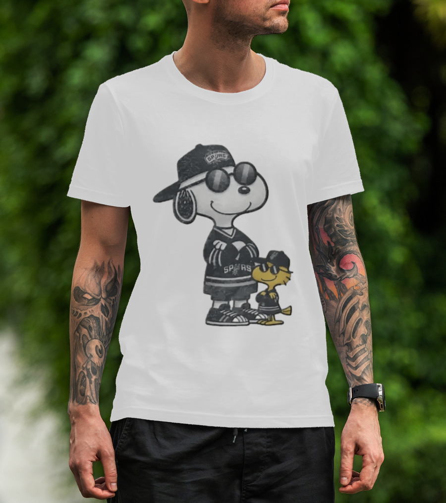Snoopy Woodstock San Antonio Spurs NBA Fans T-Shirt