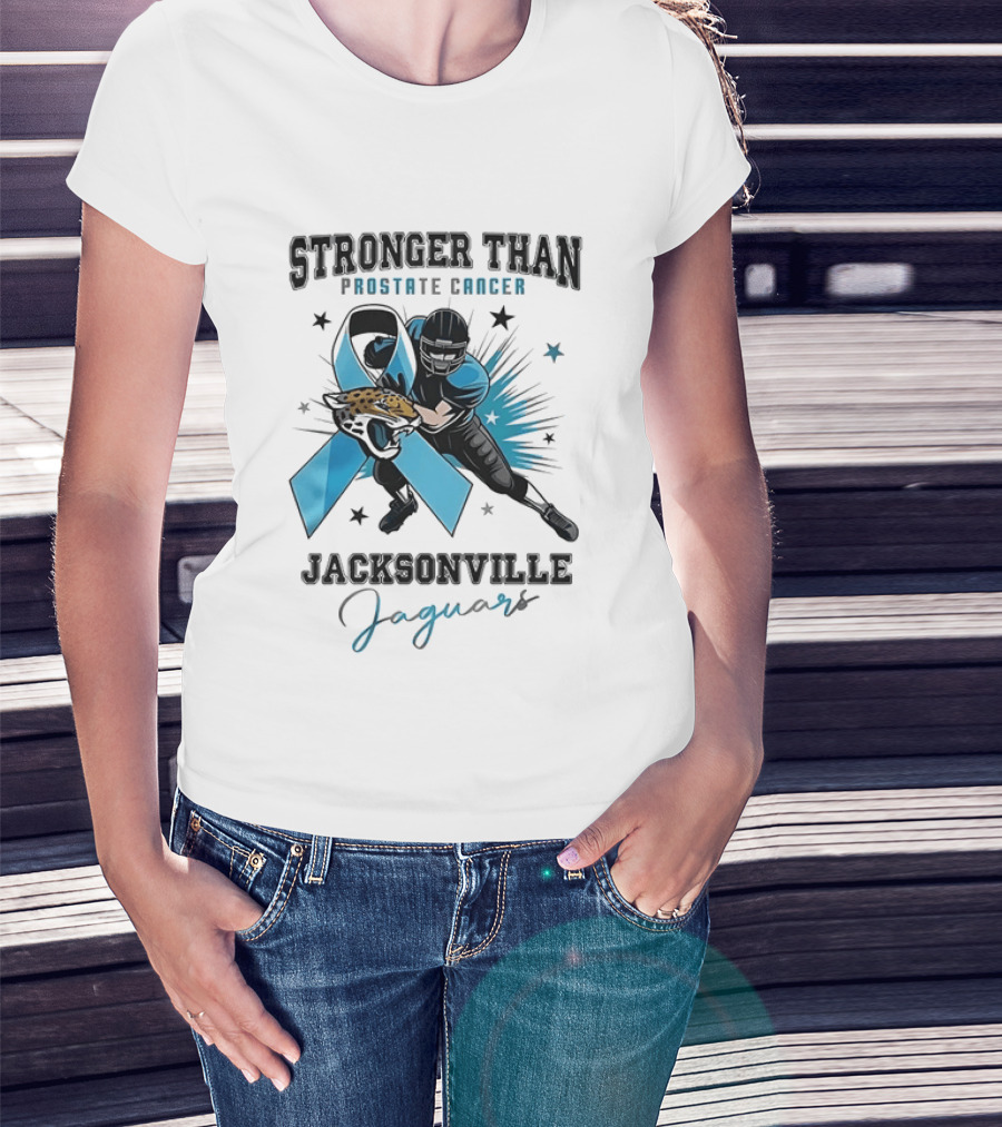 Jacksonville Jaguars Football Support Stronger Than Prostate Cancer Awareness T-Shirt