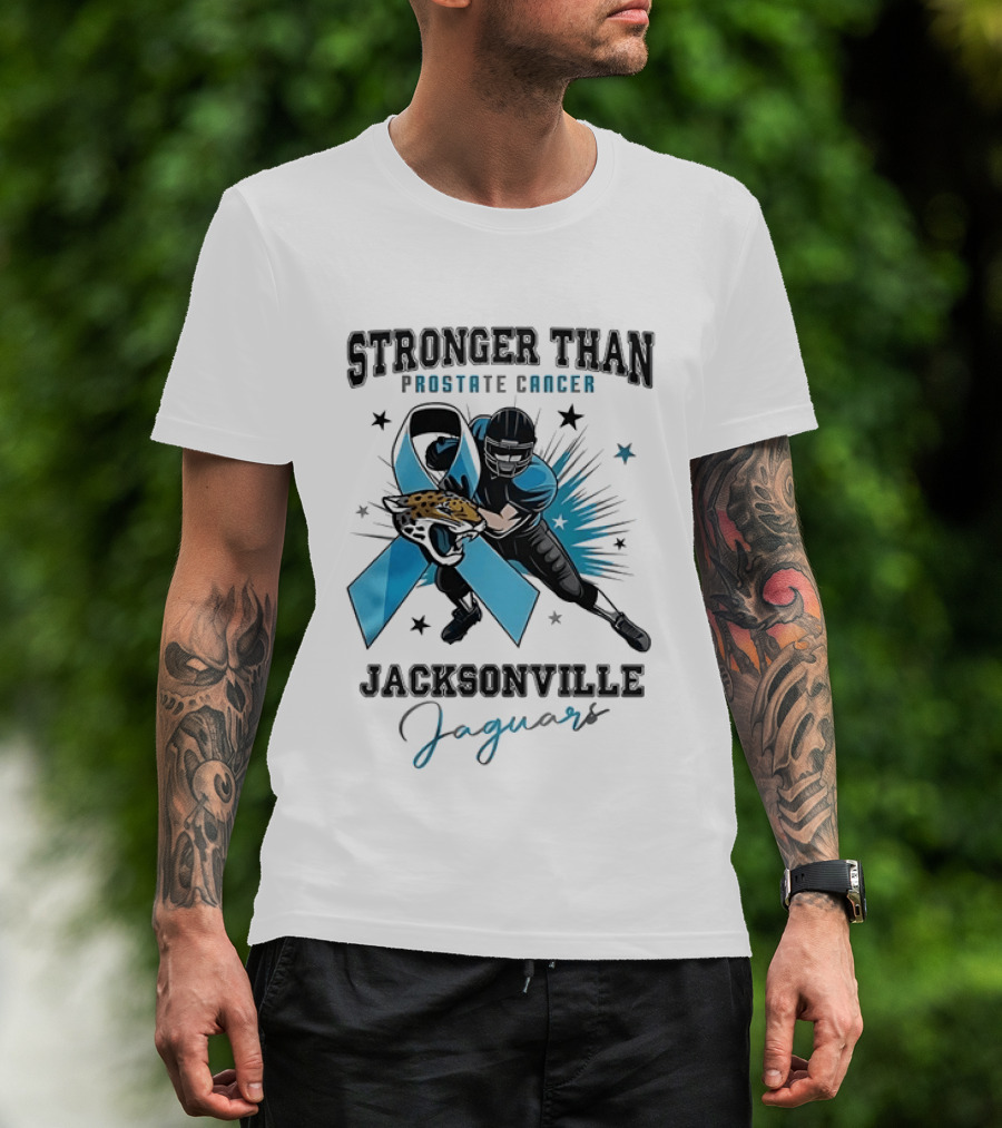 Jacksonville Jaguars Football Support Stronger Than Prostate Cancer Awareness T-Shirt