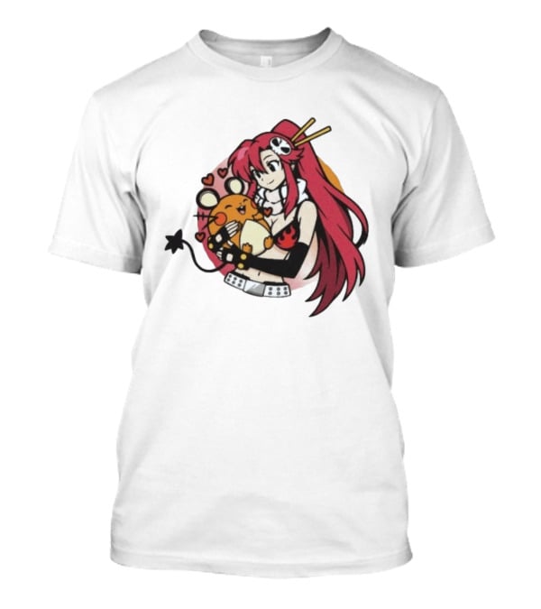 Yoko Littner With Dedenne Inspired Character Art Gurren Lagann T-Shirt