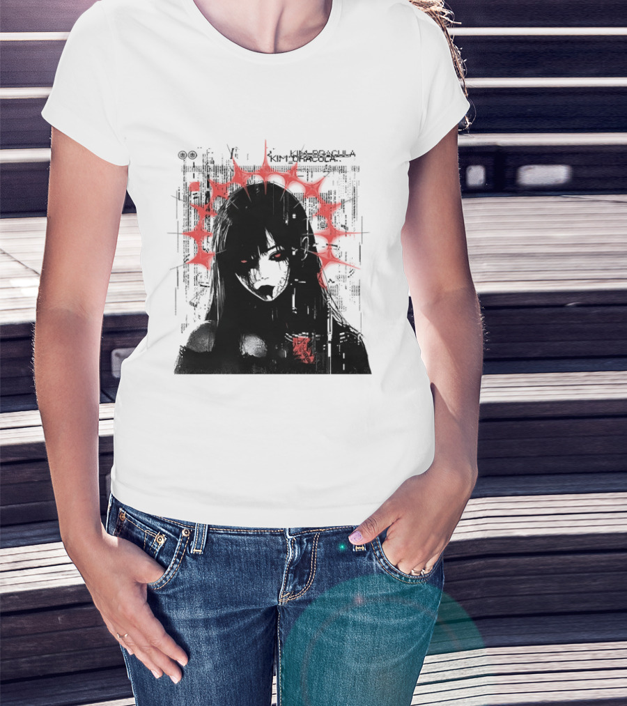 Kim Dracula Glitch Alternative Metal Red Star Burst T-Shirt