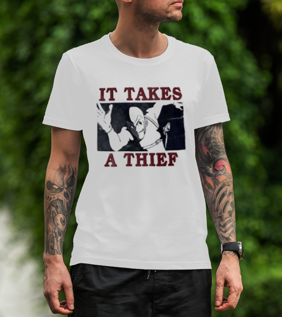 Lupin The Third It Takes A Thief Anime Man Reaching Out Gun T-Shirt