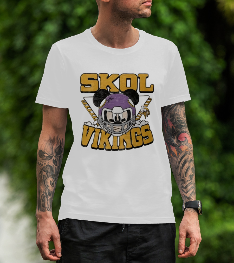 SKOL Vikings Mickey Mouse Helmet T-Shirt
