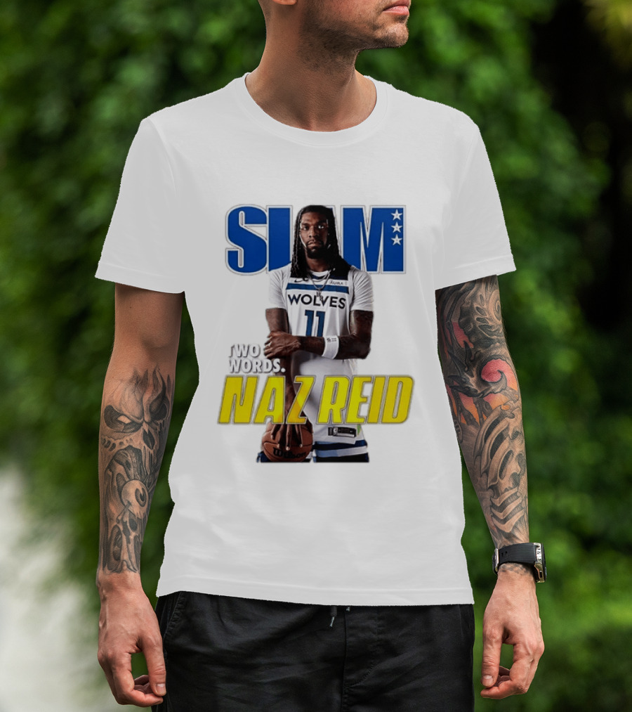 Slam Magazine Naz Reid Wolves Two Words Minnesota Basketball Cover T-Shirt
