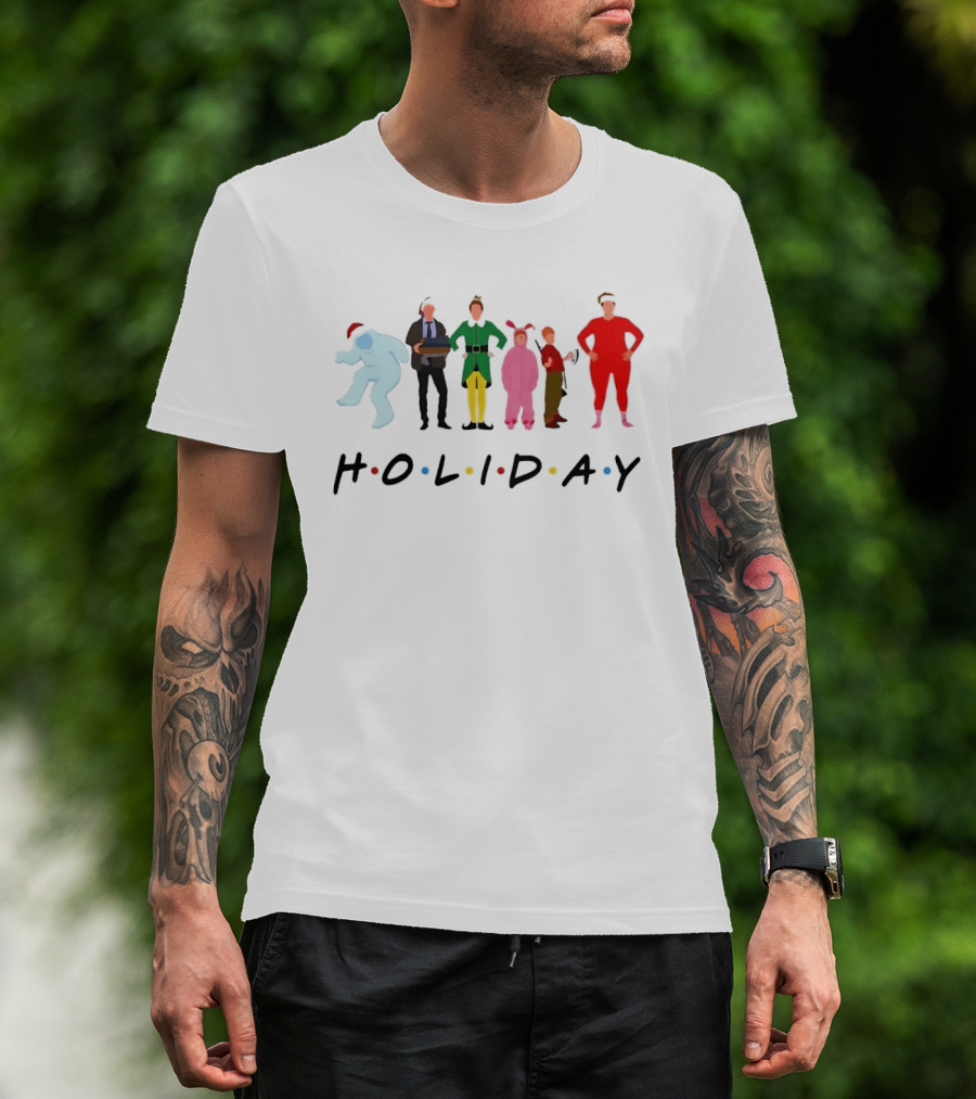 Holiday Movie Characters Mashup Christmas Movies Santa Costumes T-Shirt