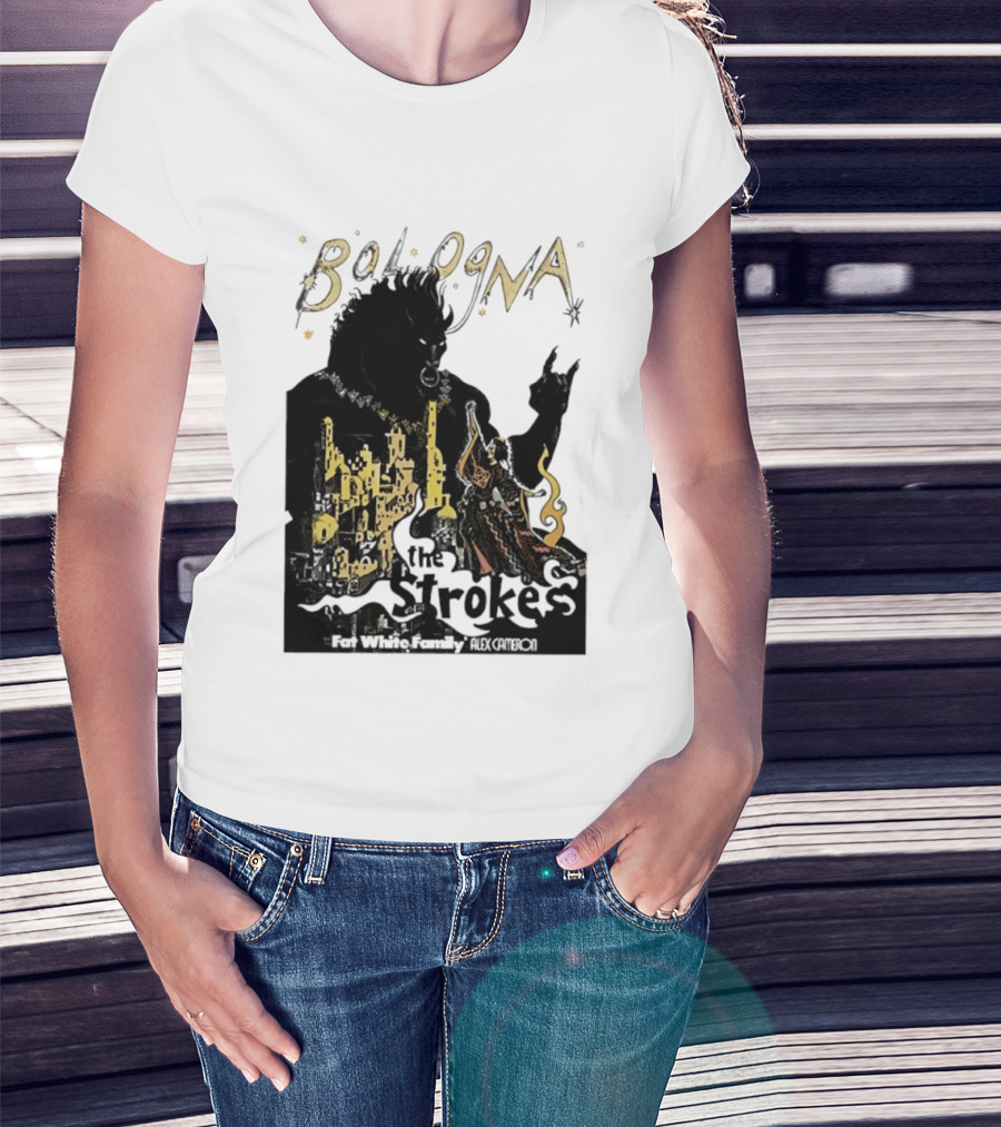 Bologna Concert The Strokes Fat White Family Alex Cameron Unipol Arena T-Shirt